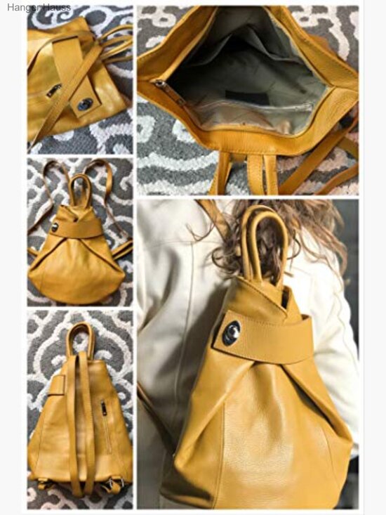 Convertible Italian Leather Backpack Purse Anti-Theft Travel Work Tote main image 7